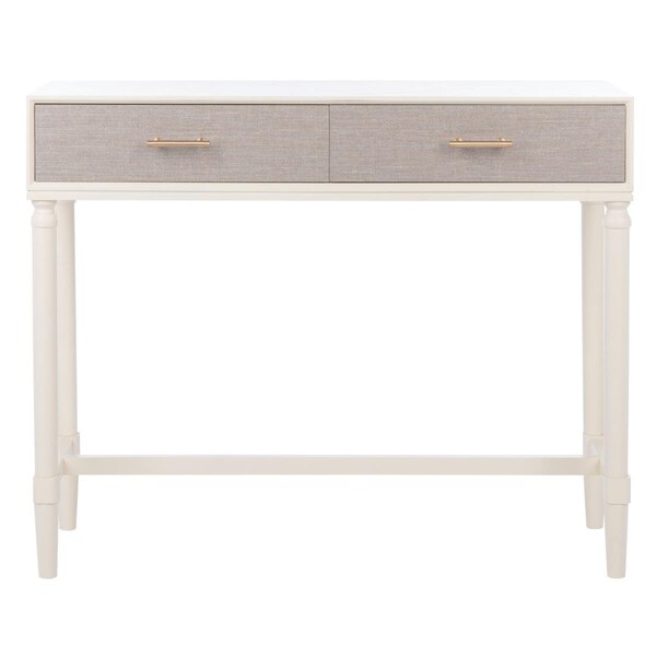 Safavieh Estella 2 Drawer Console Table, Distrssed White CNS5731A - main